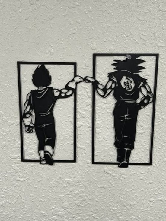 Handmade Other - Goku & Vegeta Inspired Wall Art Set (2 Piece) | 3D Printed Dragon Ball Decor